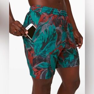 Lululemon Pace Breaker Short - 7” Linerless - Tropical Shadow Shark Teal Multi
